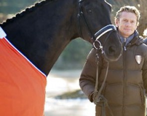 Edward Gal with his new Grand Prix horse Undercover :: Photo © Arnd Bronkhorst