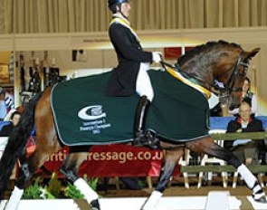 Michael Eilberg and Woodlander Dornroeschen at the 2012 British Winter Championships :: Photo courtesy British Dressage