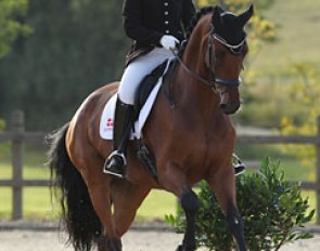 Emma Glud Jørgensen on the Danish bred Hojersmindes Rolex (DWB, by Romanov x Don Schufro) 