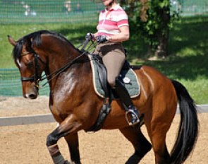 Isabell Werth training El Santo's piaffe