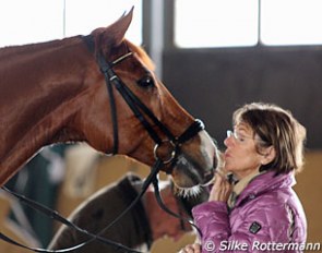 Ruth cuddles with Liostro