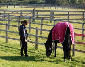 Claudia Fassaert lets Donnerfee graze