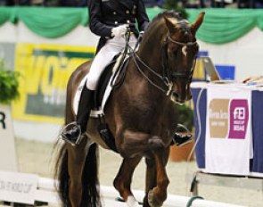 Germany's Helen Langehanenberg and Damon Hill NRW won the penultimate qualifying leg of the World Cup Dressage Western European League series at Neumunster, Germany :: Photo © Thomas Hellmann