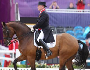 Richard Davison on Artemis. “I was getting a more and more scared horse on my hands. Halfway round the test I felt him take his first breath. He wanted to run away from Greenwich all the way back to Staffordshire!"