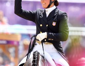 American individual Olympian Adrienne Lyle waves to the crowds