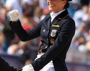 Kristina Sprehe balls her fist!