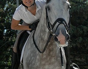 Sarah Warne on her 6-year old Lusitano Batialo