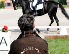 Hungarian trainer looking at his student