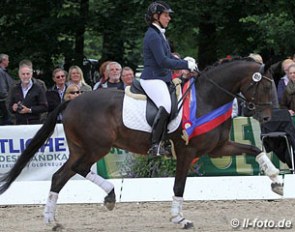 Veronika Steinhof and Fashion Designer at the 2012 Oldenburg Young Horse Championships in Rastede
