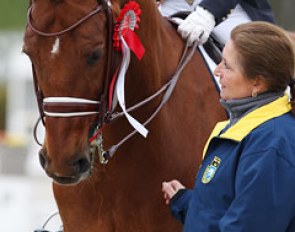 Swedish chef d'equipe Tina Due Boje with Wolkengold