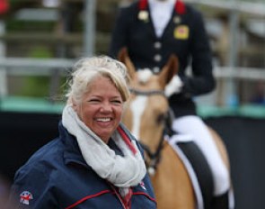Mom Clare Williams is very happy with her daughter Erin's ride