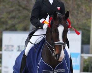 Anna Zibrandtsen and Gorklintgaards Domello in their victory lap at the 2012 CDIO-PJYR Roosendaal :: Photo © Astrid Appels