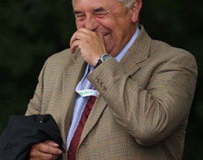 Belgian I-judge Jacques van Daele cracks up laughing