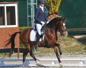Aline Kemps and Scampolo winning the pony classes at the 2012 Sunshine Tour CDI in Spain