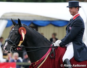 Carl Hester and Uthopia nail Carl's 63rd national title at the 2012 British Dressage Championships :: Photo © Risto Aaltonen