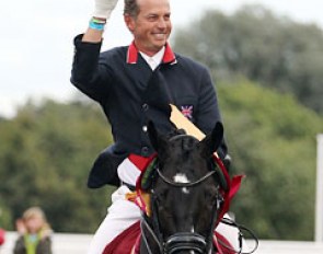 Carl Hester and Uthopia win the 2012 British Championships :: Photo © Risto Aaltonen