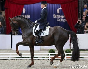 Helen Langehanenberg and Damon Hill win the 2012 CDI-W Stuttgart Kur to Music :: Photo © LL-foto.de