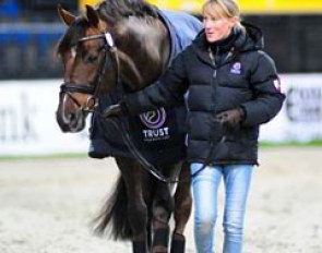 Helen Langehanenberg takes Damon Hill for a walk in the morning