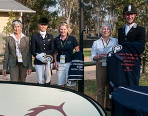 2012 Australian Novice Champion, Jayden Brown (right) on San Andreas and Reserve Champion, Judy Dierks on Highlight Australia (second left) :: Photo © Franz Venhaus