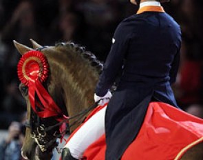 Adelinde Cornelissen at the prize giving with Galahad