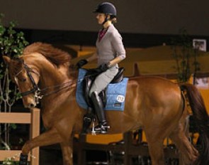 Adelinde Cornelissen started her warm up early this morning with some walk and lots of canter