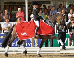 Eva Möller and Sa Coeur at the 2012 World Young Horse Championships