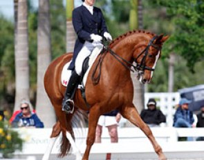 Diane Creech and Devon L competing in Wellington, Florida :: Photo © Sue Stickle