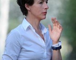 Elke Schmitz-Heinen nervous watching her student Paulina Holzknecht compete