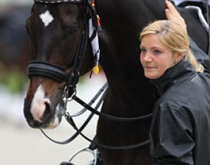 Nathalie zu Sayn-Wittgenstein's Digby with his groom