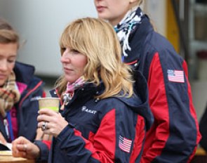 Susan Dutta and Caroline Roffman have a coffee