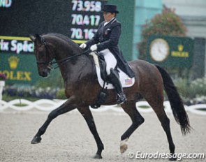 Shelly Francis had to compete Doktor in the pouring rain