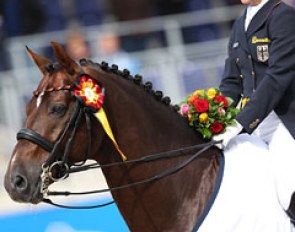 Helen Langehanenberg and Damon Hill win the CDIO Grand Prix at the 2013 CDIO Aachen :: Photo © Astrid Appels