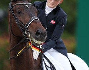 Nanna Skodborg Merrald and Millibar win the U25 classes at the 2013 CDIO Aachen :: Photo © Astrid Appels