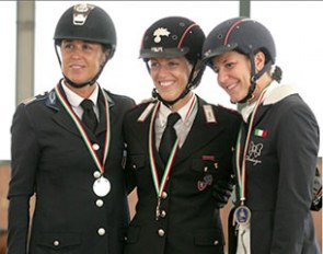 The podium for the 2013 Italian Technical Grand Prix Championship: Ester Soldi, Valentina Truppa, Micol Rustignoli :: Photo © FISE