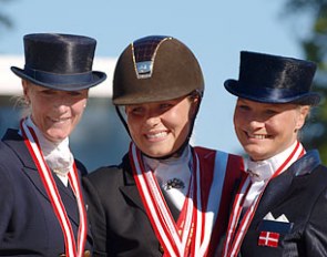 The podium at the 2013 Danish Championships: Nathalie Zu Sayn-Wittgenstein, Anna Kasprzak, Lone Bang Larsen