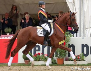Lisa Neukäter and Furst Fohlenhof win the 2013 Bundeschampionate :: Photo © Maria Burczyk