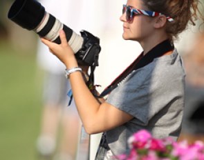 Phoebe Peters' sister Camille taking pictures for the British