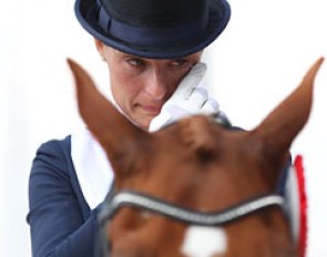 A teary Adelinde Cornelissen before the prize giving ceremony