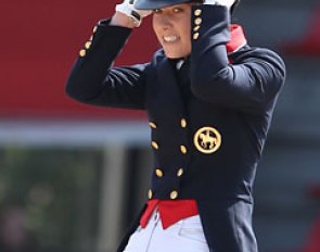 Charlotte Dujardin was one of four riders who made a course error in the Grand Prix Special at the 2013 European Championships :: Photo © Astrid Appels