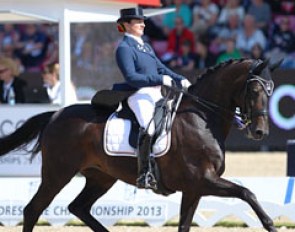 Claudia Fassaert and Donnerfee at the 2013 European Dressage Championships :: Photo © Astrid Appels