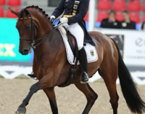 Isabell Werth and Don Johnson at the 2013 European Dressage Championships :: Photo © Astrid Appels