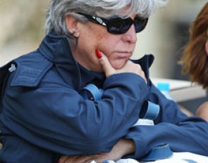 Laura Conz in a pensive mood at the 2013 European Junior and Young Riders Championships :: Photo © Astrid Appels