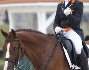 Jasmien de Koeyer makes a fist as she knew she had a good ride on Take it Easy
