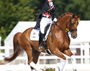 Cathrine Dufour and Atterupgaards Cassidy win the 2013 European Young Riders Championships in Compiegne, France :: Photo © Astrid Appels