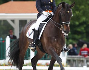 Jeanine Nieuwenhuis and Baldacci at the 2013 European Junior/Young Riders Championships in Compiegne, France :: Photo © Astrid Appels