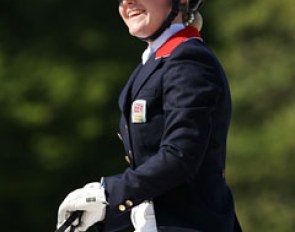 British Olivia Oakeley looks like a mini Charlotte Dujardin with the same helmet on