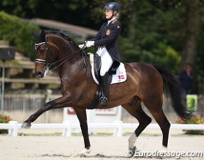 Norwegian Astrid Westberg Rikheim on the Grand Prix schoolmaster Cartier