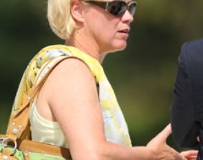 Judge Mariette Sanders-van Gansewinkel at the 2013 European Junior/Young Riders Championships :: Photo © Astrid Appels