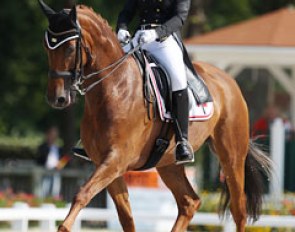 Mille Larsen Warncke and Donna Fetti (by Don Schufro) at the 2013 European Young Riders Championships :: Photo © Astrid Appels