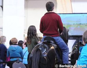 The dressage simulator always had people queieing to try it